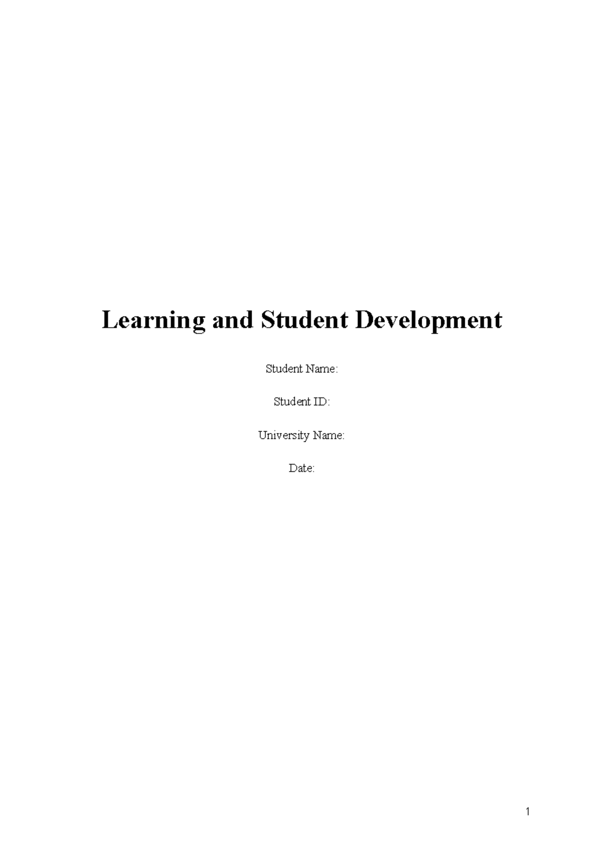 SH202107020 2 - csdcdsc - Learning and Student Development Student Name ...