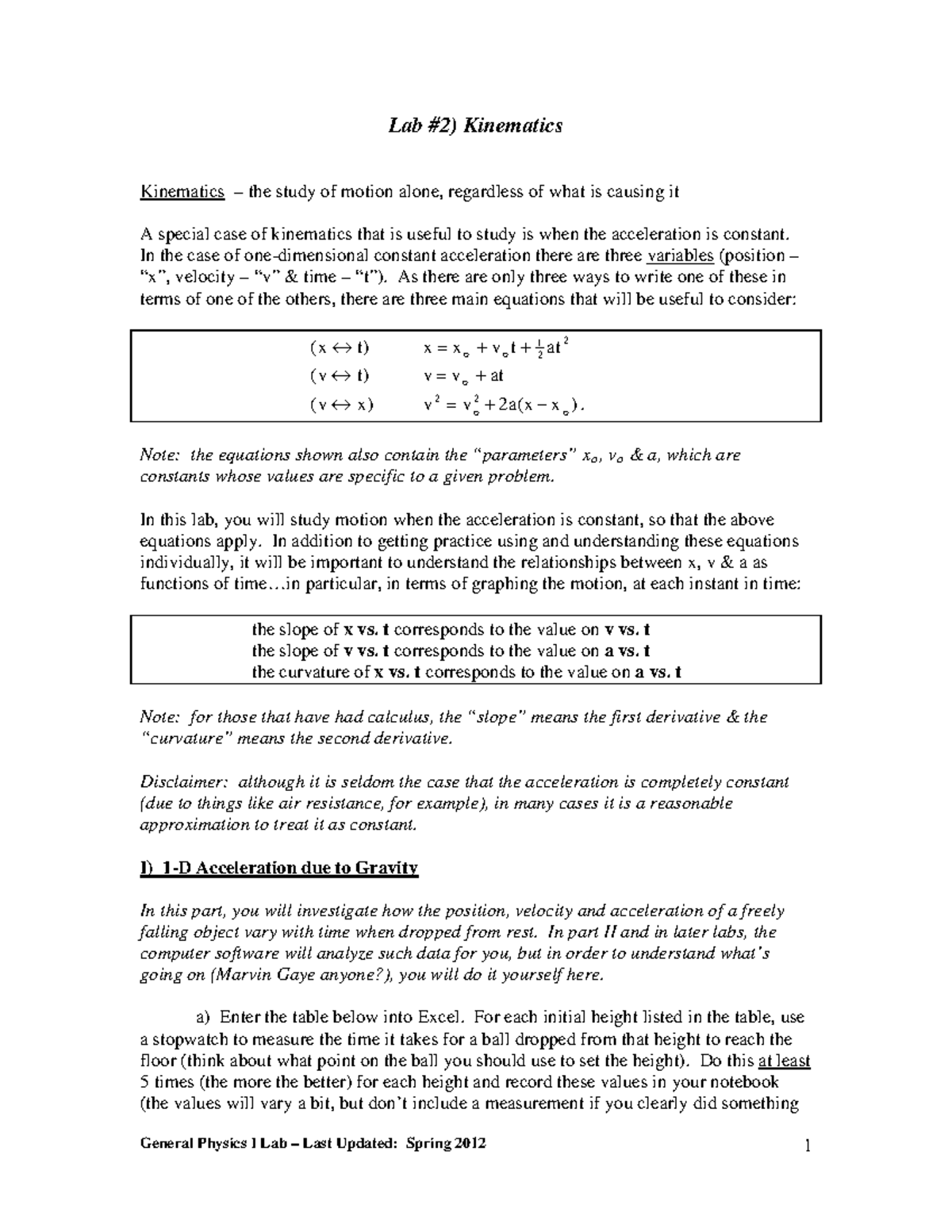 Ideas for “Sound” labs for “Physics of Sound and Light”, Fall 2002 ...