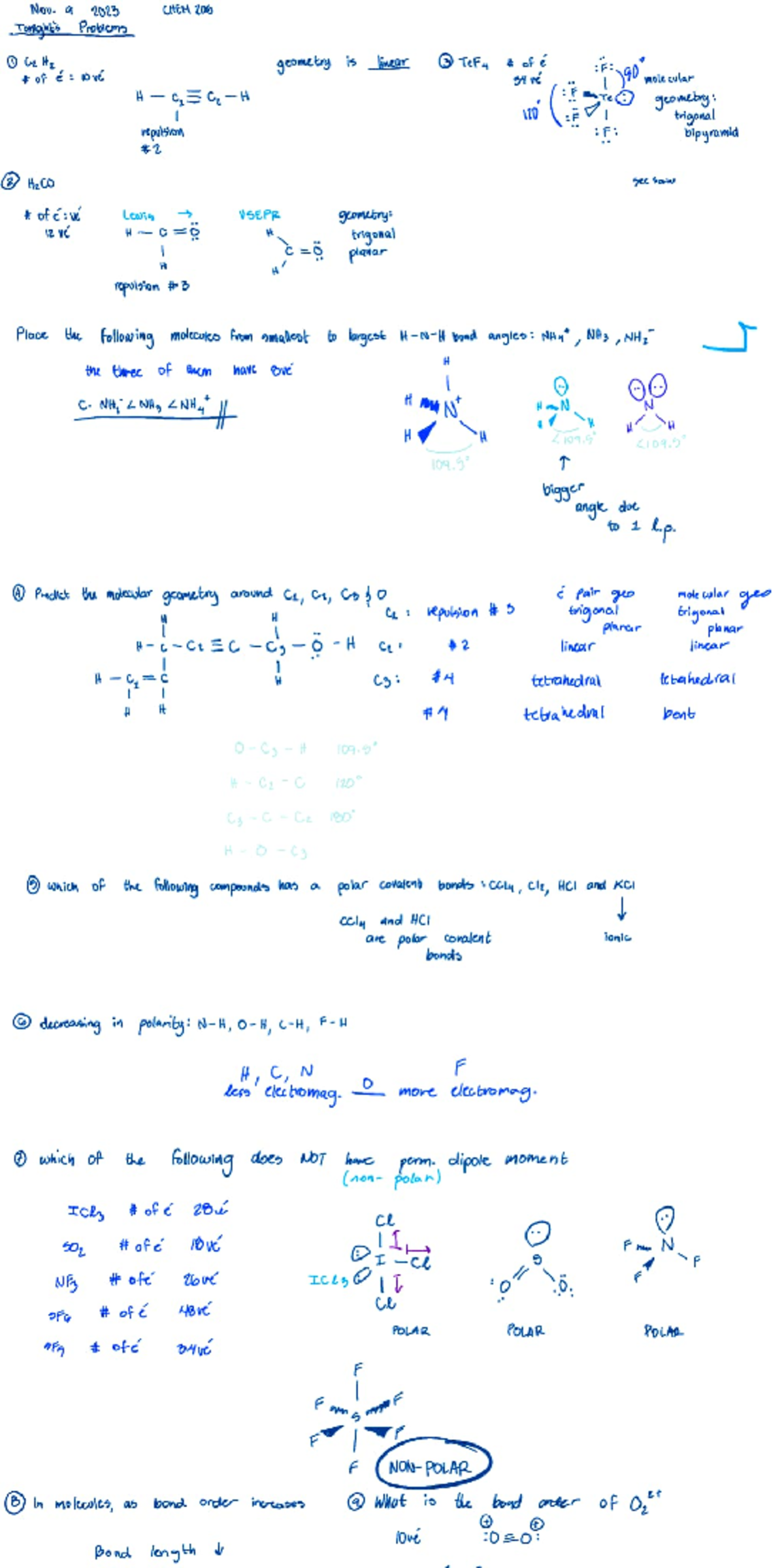 Lewis Structures + sample questions - Nov. a 2023 Tontqhto Prodcn 12 Vé ...
