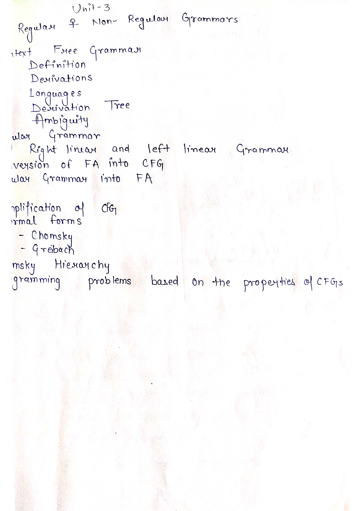 TAFL Unit 3 Notes - B.tech - Studocu