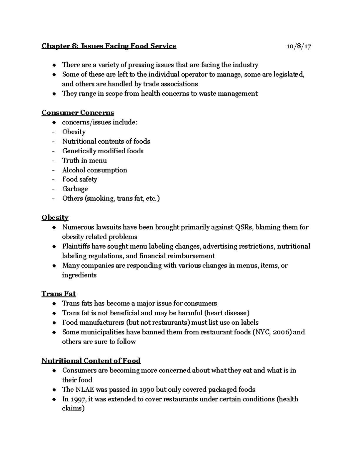 chapter-8-issues-facing-food-service-10-8-17-chapter-8-issues-facing