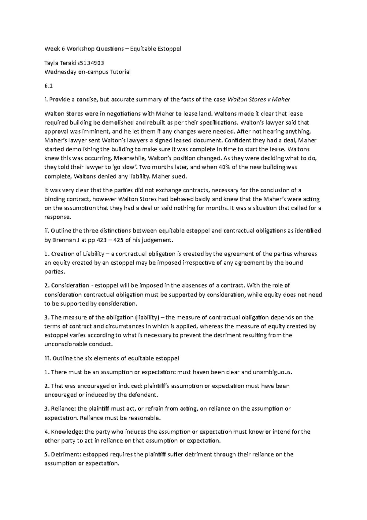 Week 6 Pre-Work Answers - Week 6 Workshop Questions – Equitable ...