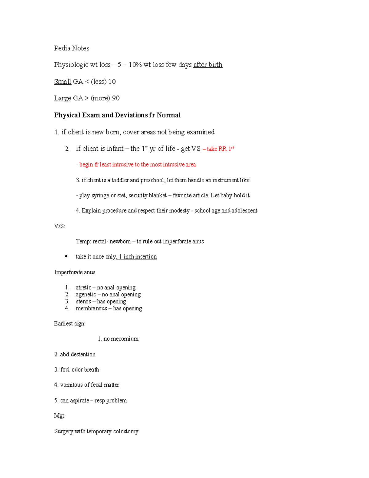 Pedia-Note1 - This material is a reviewer for maternal health nursing ...