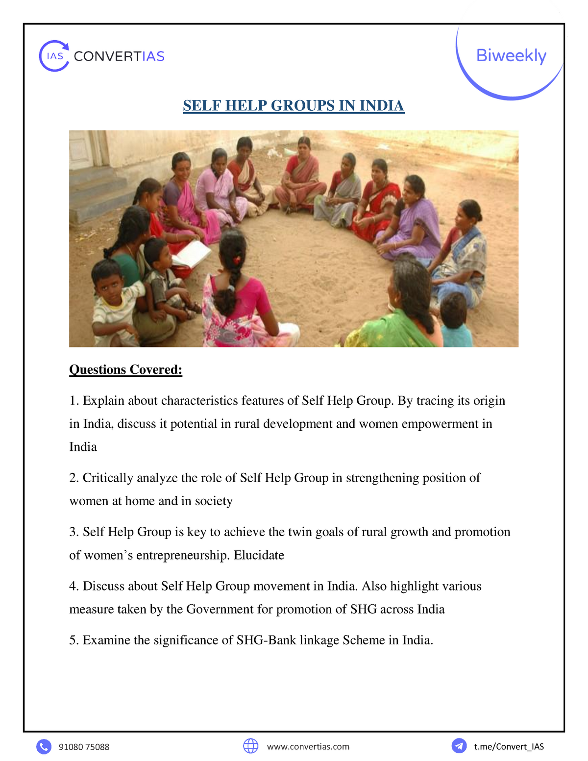 self help groups in india case study