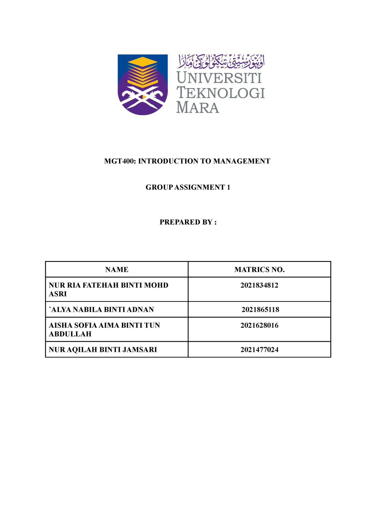 mgt400 group assignment polc