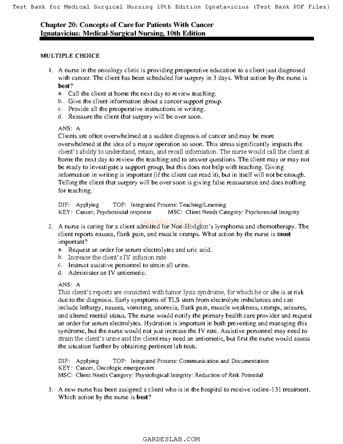 Chapter 20 Notes - G R A D E S L A B. C O M Chapter 20: Concepts Of ...