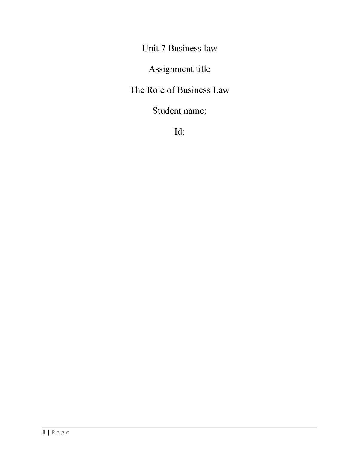 business law assignments