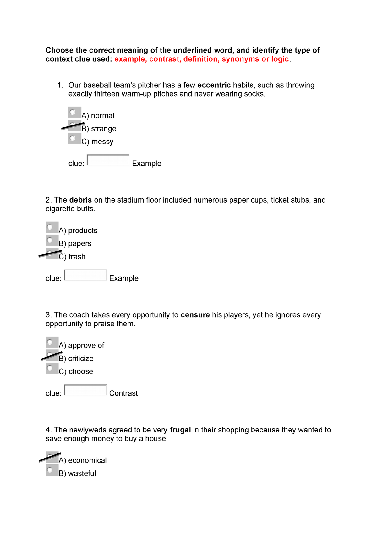 contextual-clues-exercise-choose-the-correct-meaning-of-the