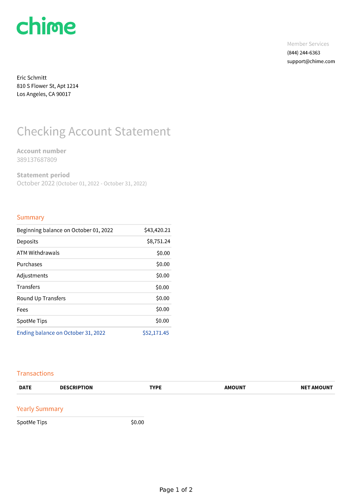 Chime-Checking-Statement-November-2022 Combined - Eric Schmitt 810 S ...
