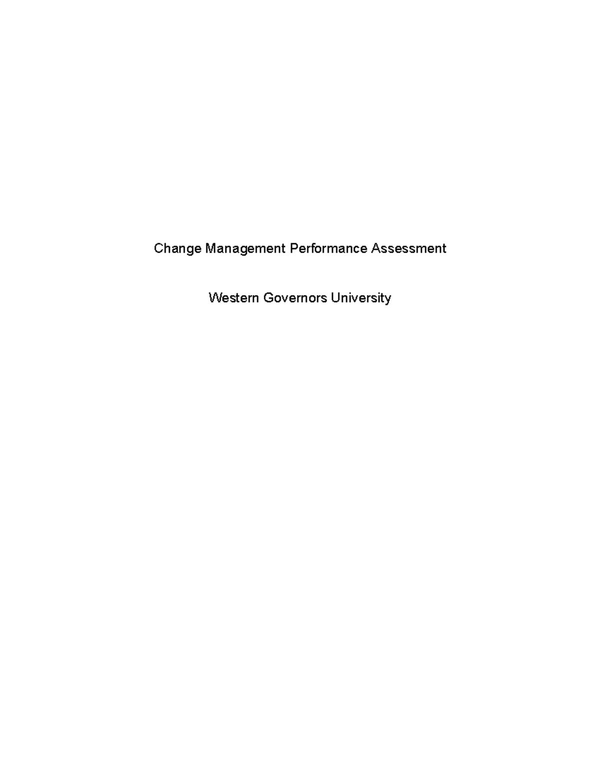 C721 Task attempt 1 - passed task - Change Management Performance ...