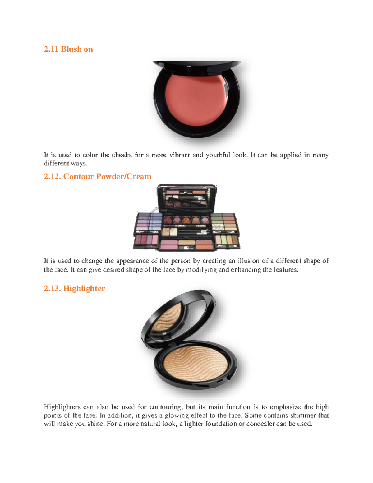 Introduction to Makeup: Blush Contour Highlighter Bronzer Mascara ...