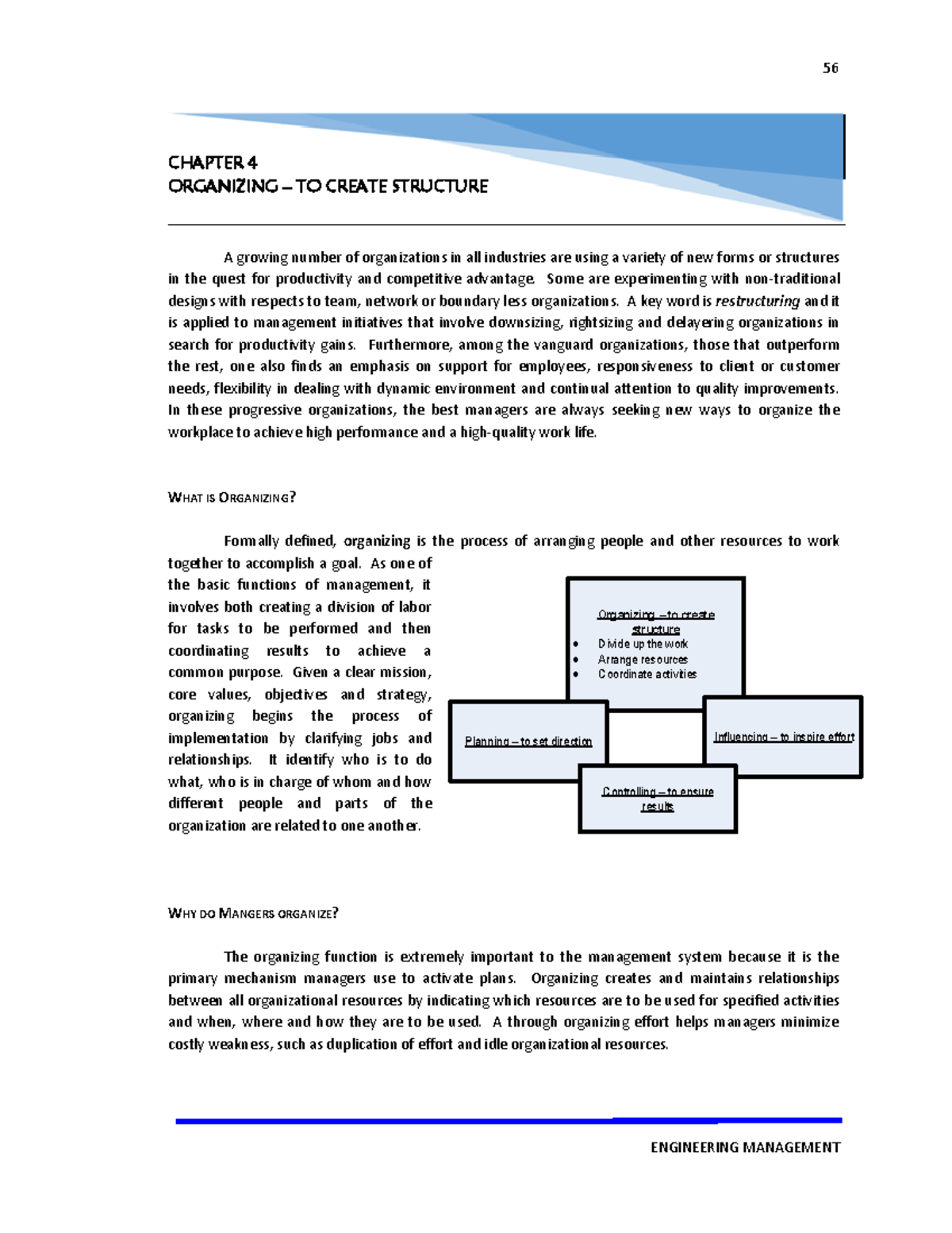 Chapter 4 -Organizing 2 - CHAPTER 4 ORGANIZING – TO CREATE STRUCTURE A ...