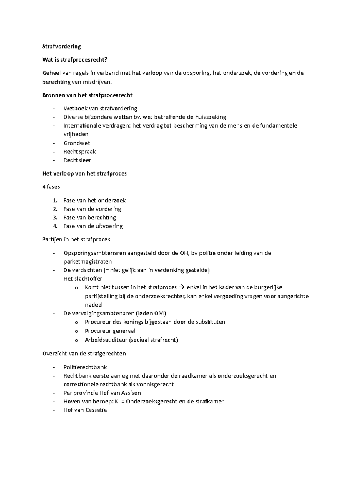 Strafvordering - Notities / Samenvatting - Strafvordering Wat Is ...