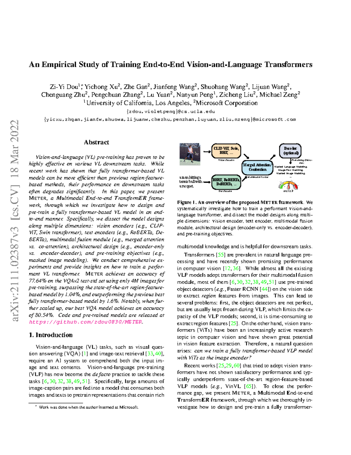 An Empirical Study of Training End-to-End Vision-and-Language ...