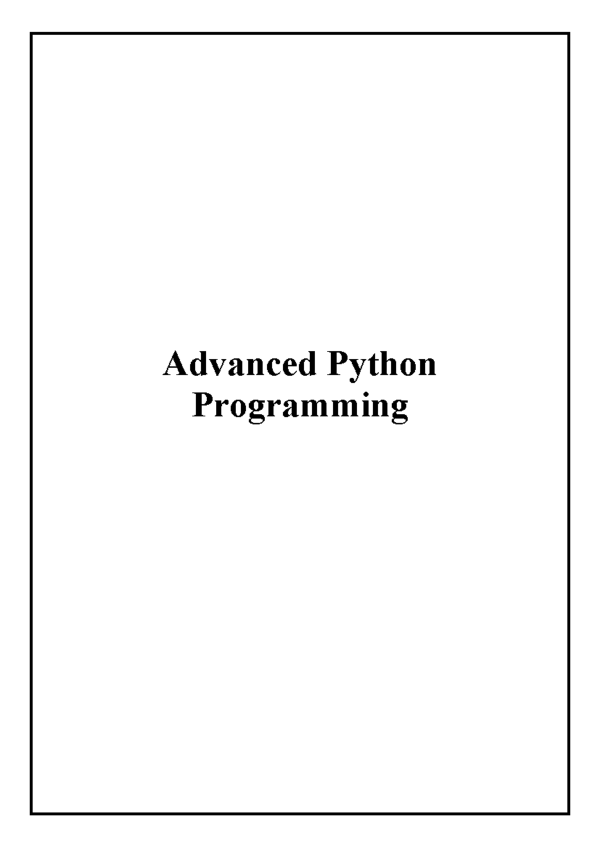 Advance Python Progrraming Practical File - Advanced Python Programming ...
