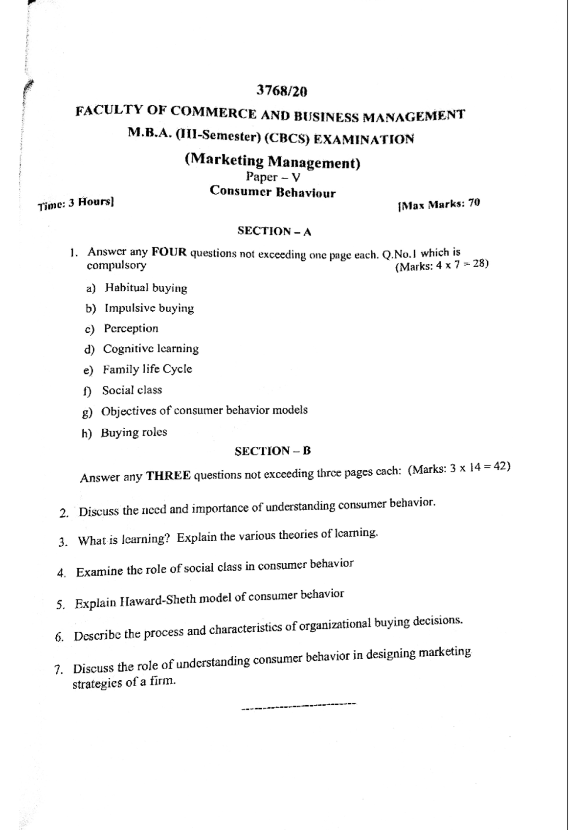 Marketing management - MBA - IISem - Studocu