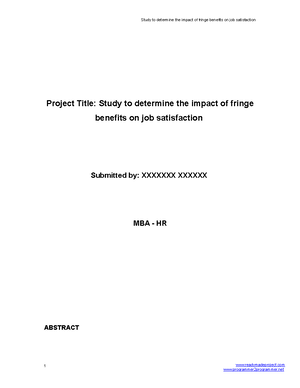 Mba project report on hdfc bank - A Project Report On A project study ...