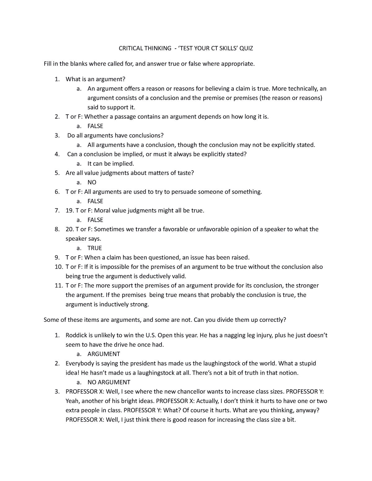 critical thinking chapter 1 quiz