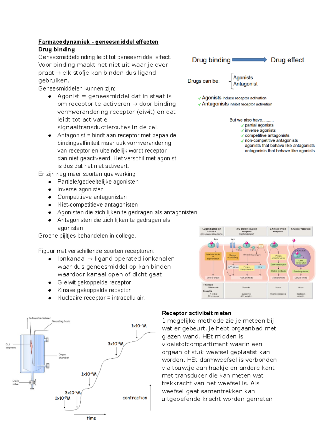 HC 2 Farmacodynamiek - College-aantekeningen HC 2 Drug Binding & Effect ...