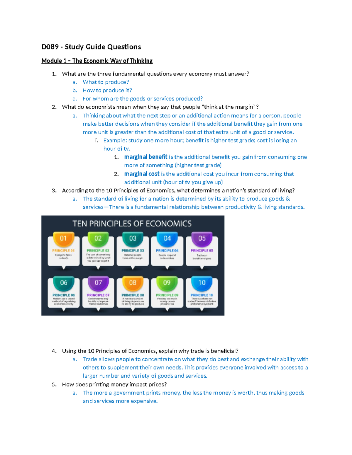 D089 Study Guide.docx - D089 - Study Guide Questions Module 1 – The ...