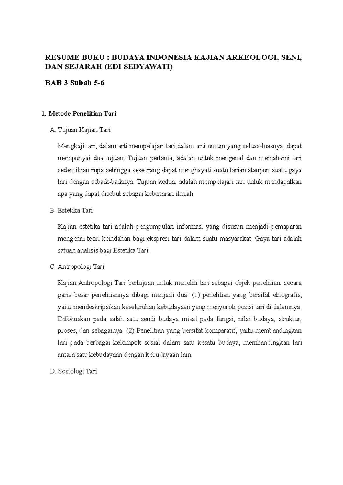 Resume Buku Edi Sedyawati BAB 3 SUB BAB 5-6 - RESUME BUKU : BUDAYA ...