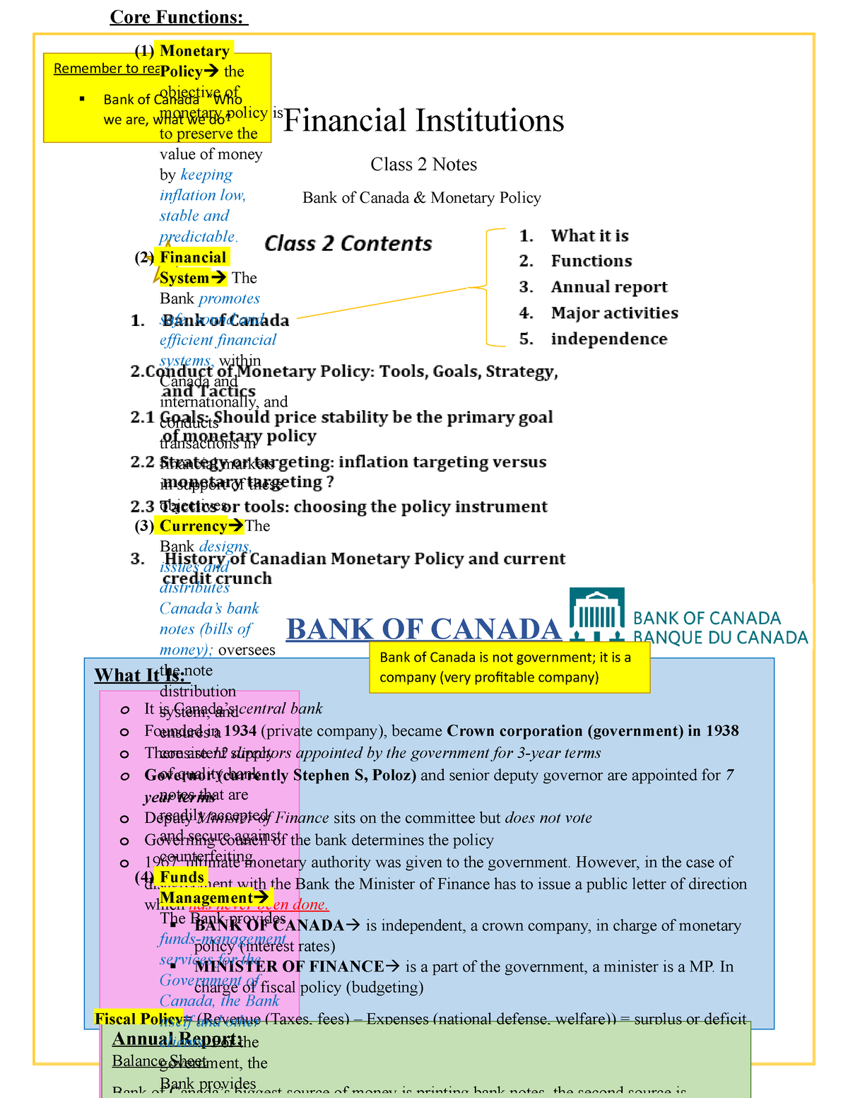 financial institutions assignment