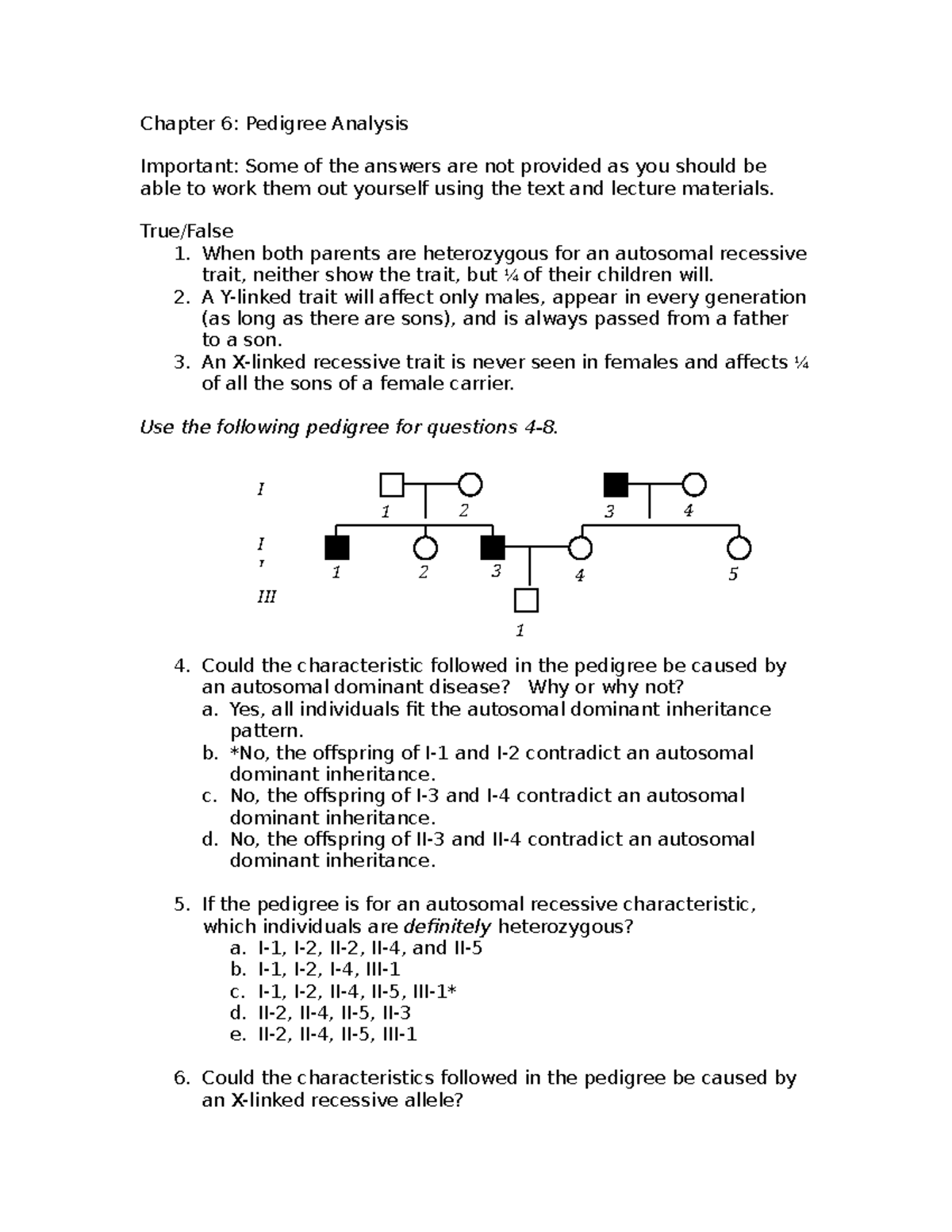Pedigree homework answers picture