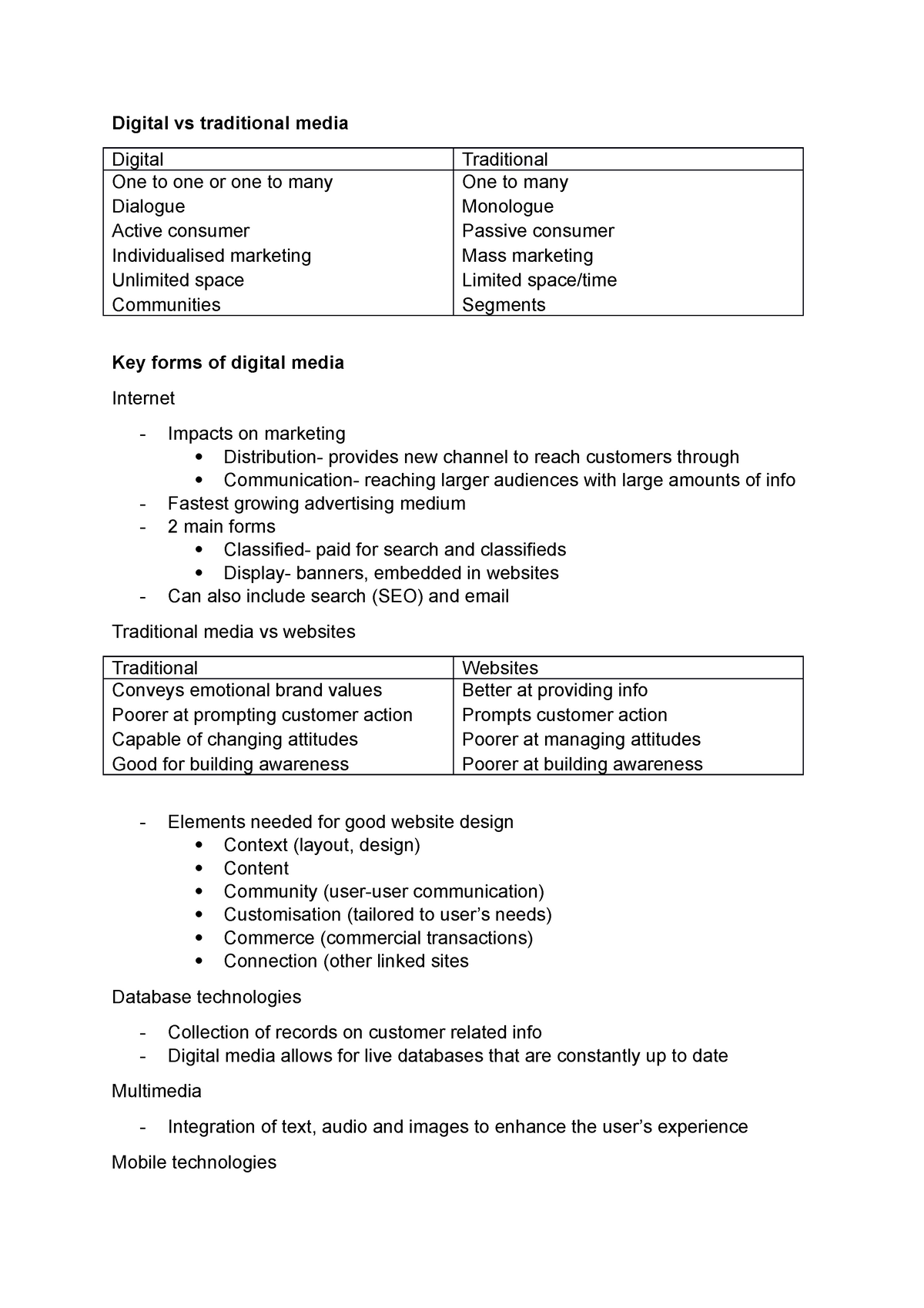 traditional media vs digital media essay