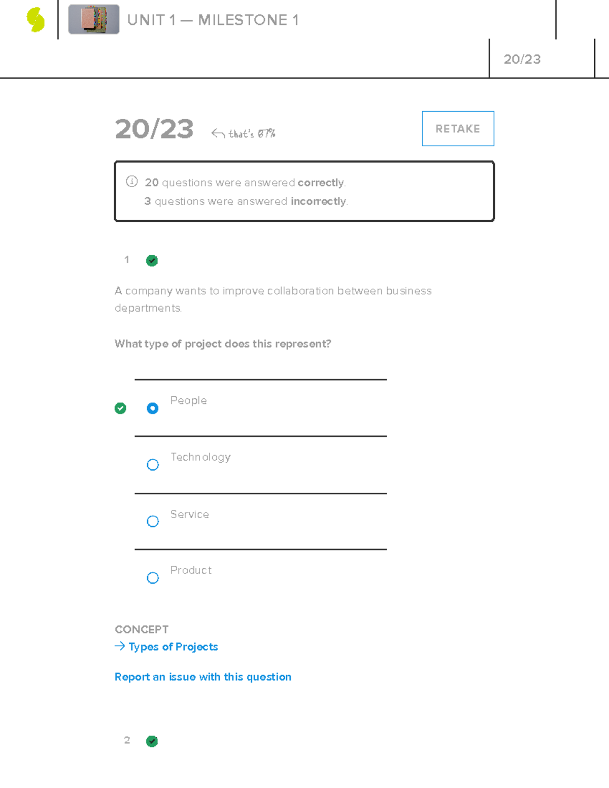 Sophia Project Mgmt Milestone 1 - 1 CONCEPT → Types Of Projects 2 20/23 ...