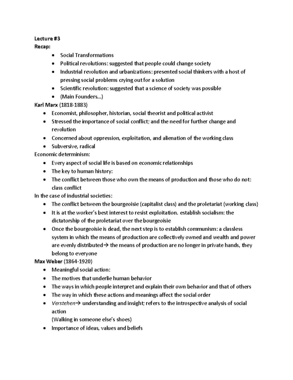 Midterm 1 notes lecture 3 and 4 - Lecture # Recap: - Social ...