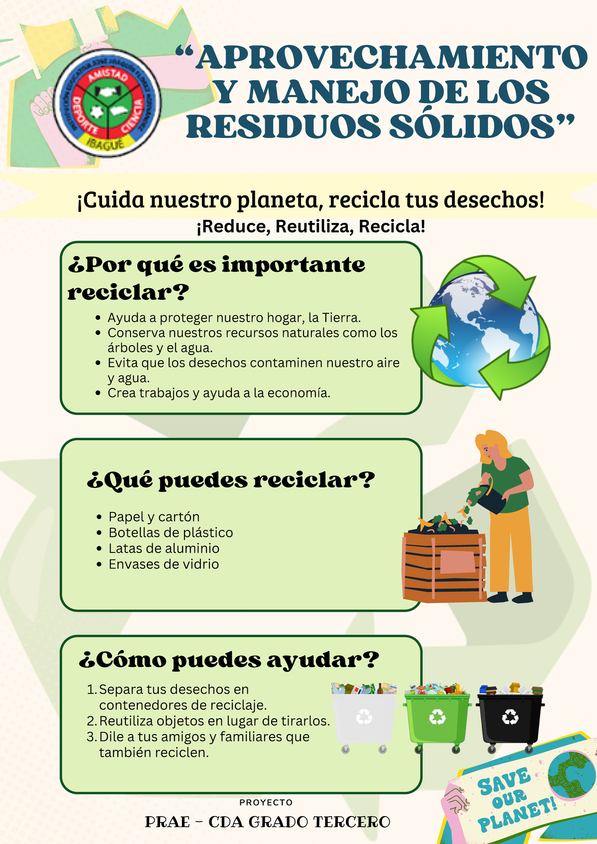 Afiche Residuos Sólidos PRAE - “APROVECHAMIENTO Y MANEJO DE LOS ...