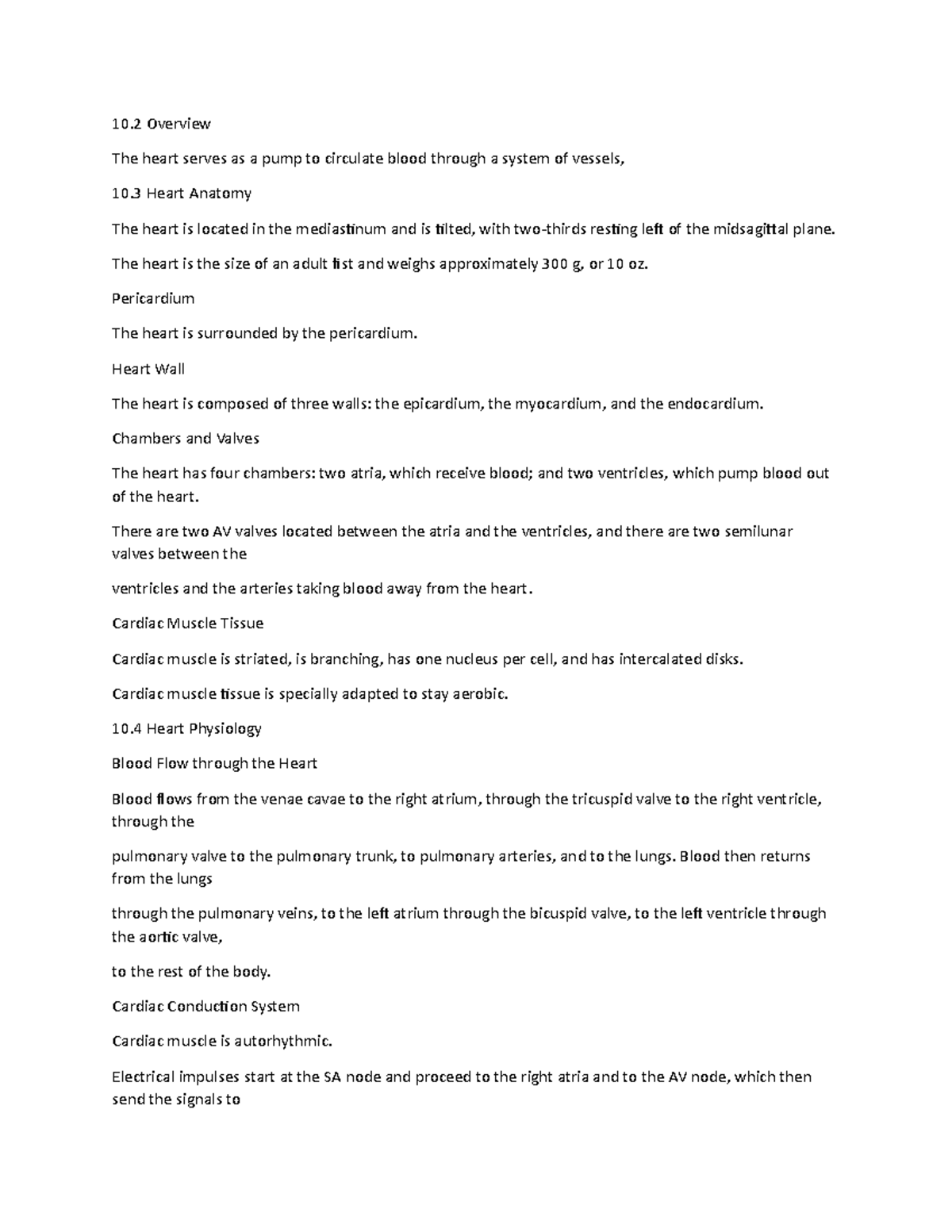 Chap 10 overveiw - 10 Overview The heart serves as a pump to circulate ...