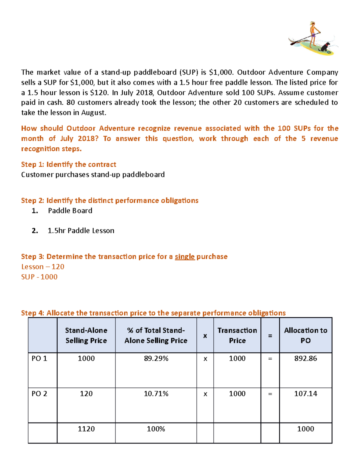 Ch04 In-Class Problem - SUP - The Market Value Of A Stand-up ...