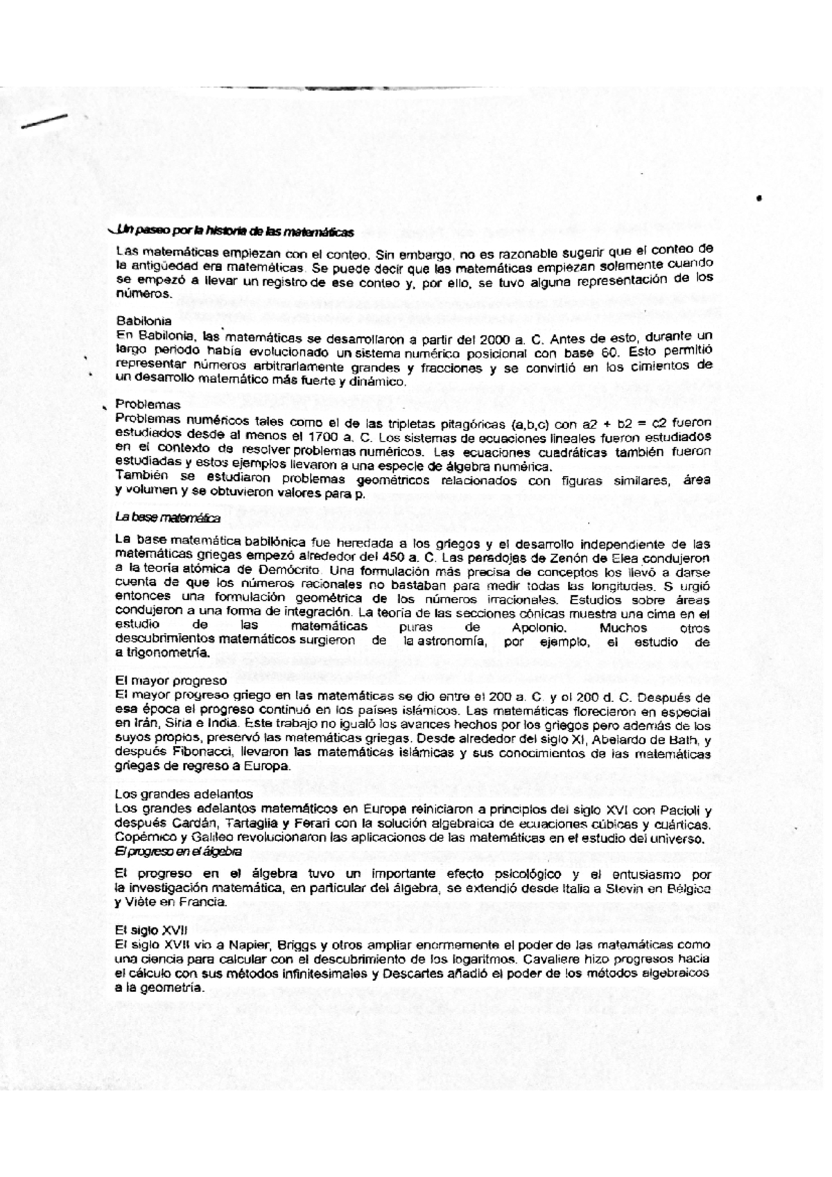La+historia+de+la+Matem%C3%A1tica - paseo por ia historia de las ...