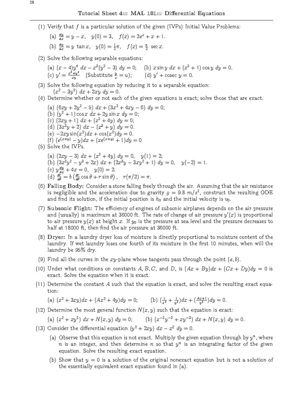 Tutorial 4 Tutorial Problems 28 Tutorial Sheet 4 MAL 101 solved-counting-numbers-are-the-numbers-1-2-3-and-so-on-chegg