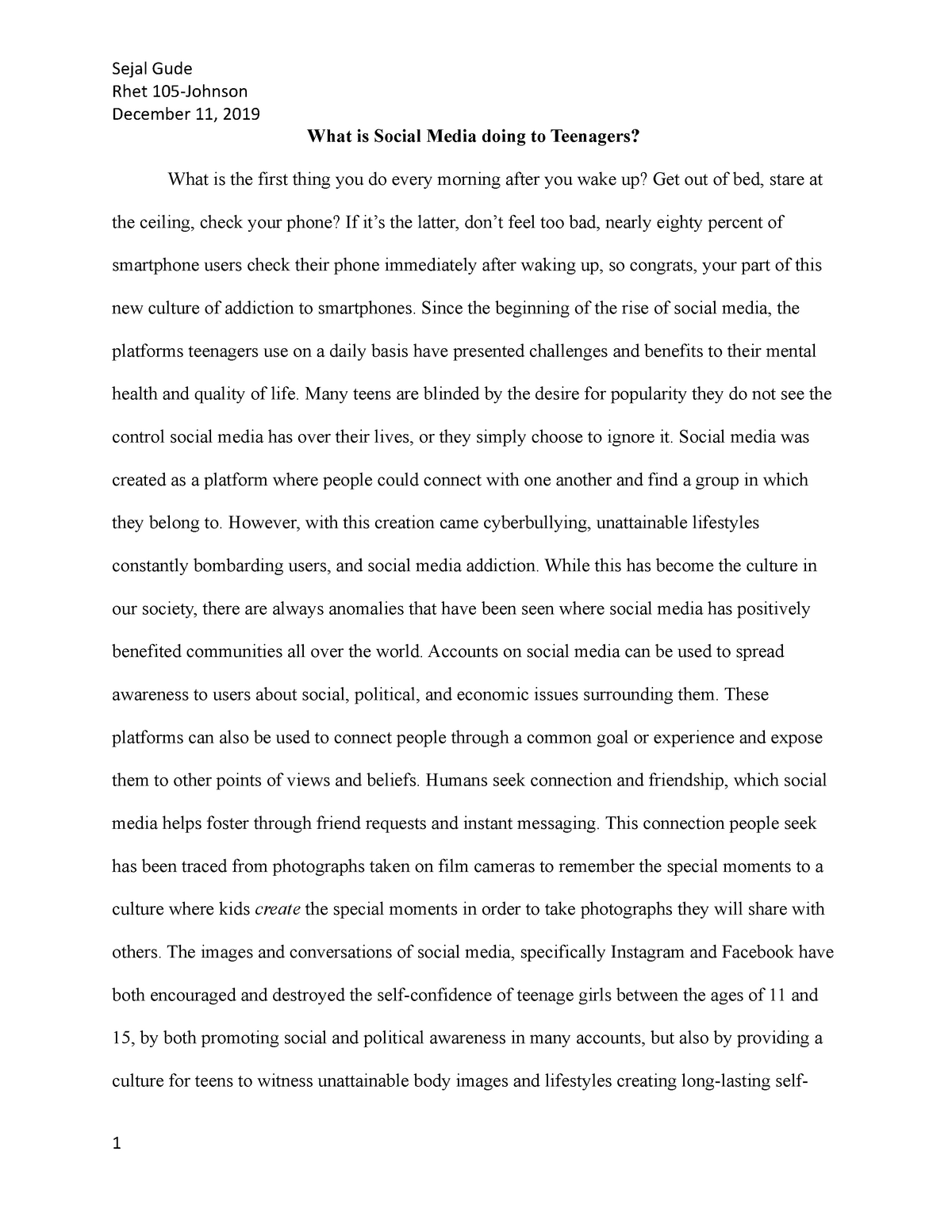 example of research paper pdf about social media