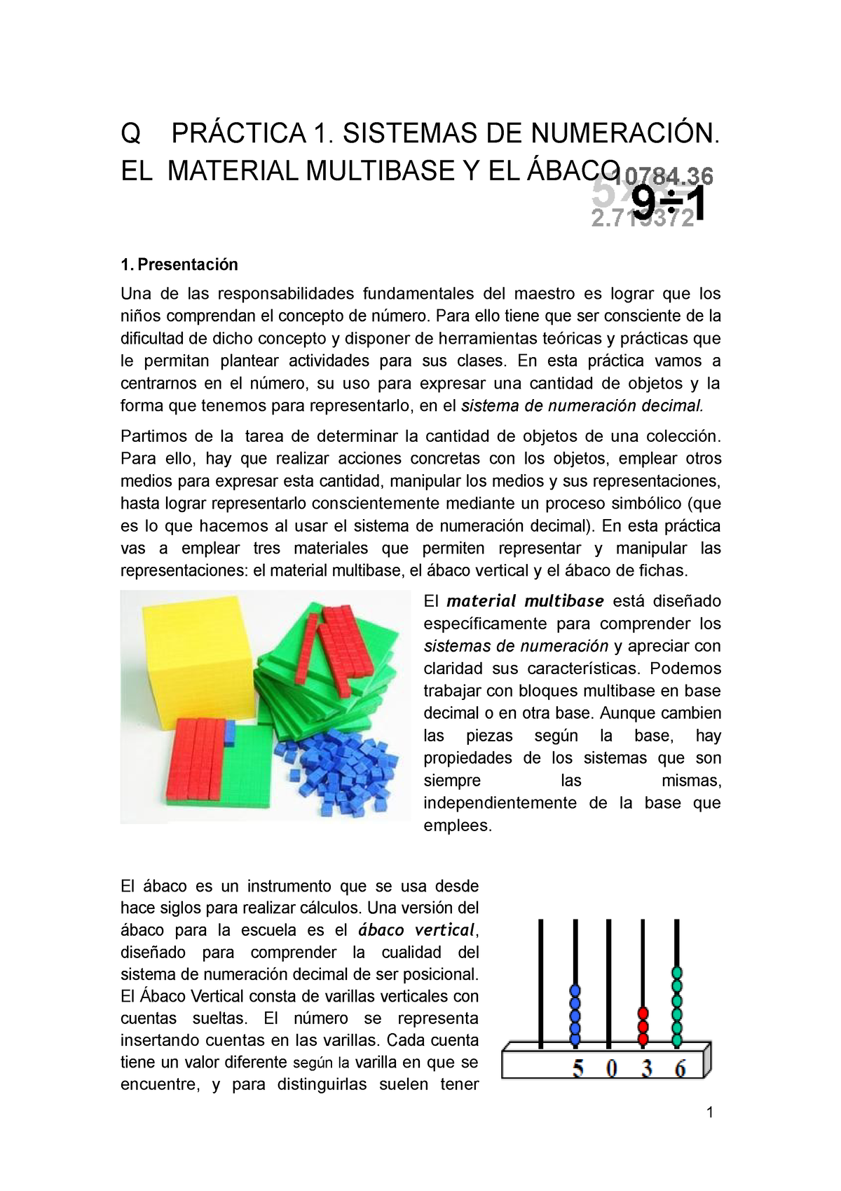 métodos matemáticos trabajamos el ábaco vertical en primaria hasta cinco  cifras