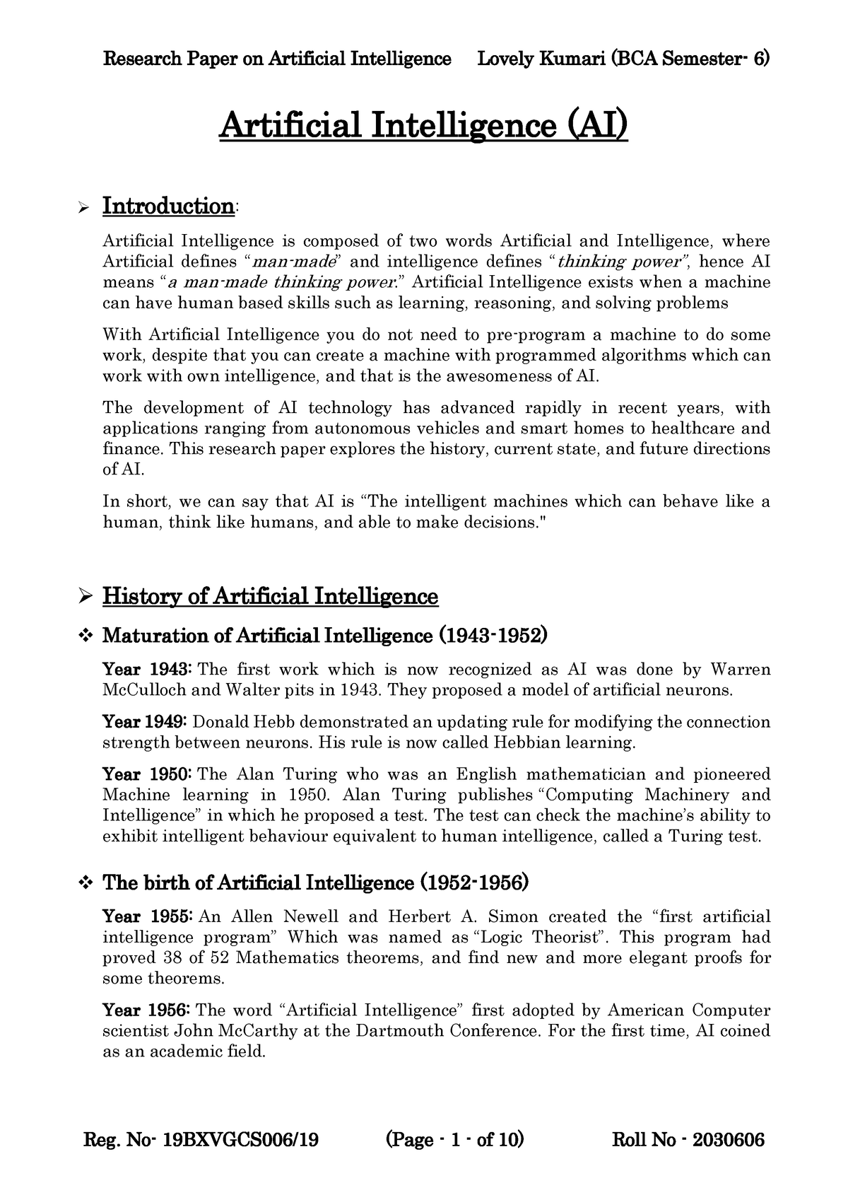 basic research paper on artificial intelligence