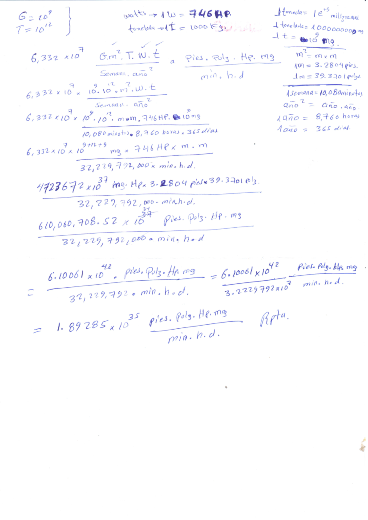 1 XIO - ingenieria indstrial112 - G=10' watts 1 w = 746 HP. Stoneda ...