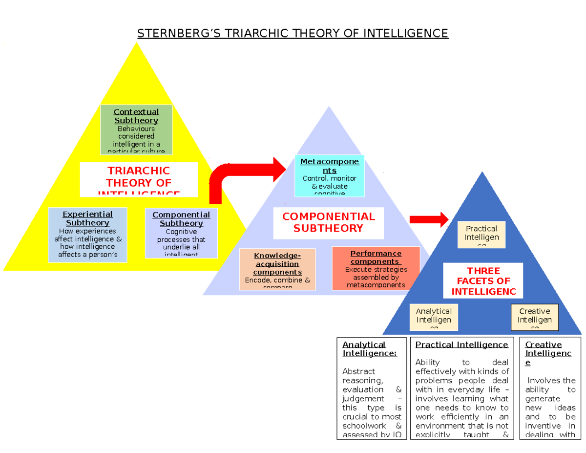 Sternberg s Triarchic Theory STERNBERG S TRIARCHIC THEORY OF 