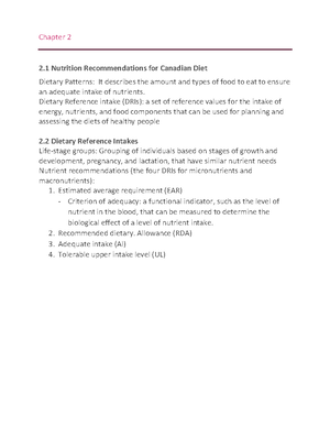 Clinical Nutrition - Lecture and textbook Notes - Clinical Nutrition ...