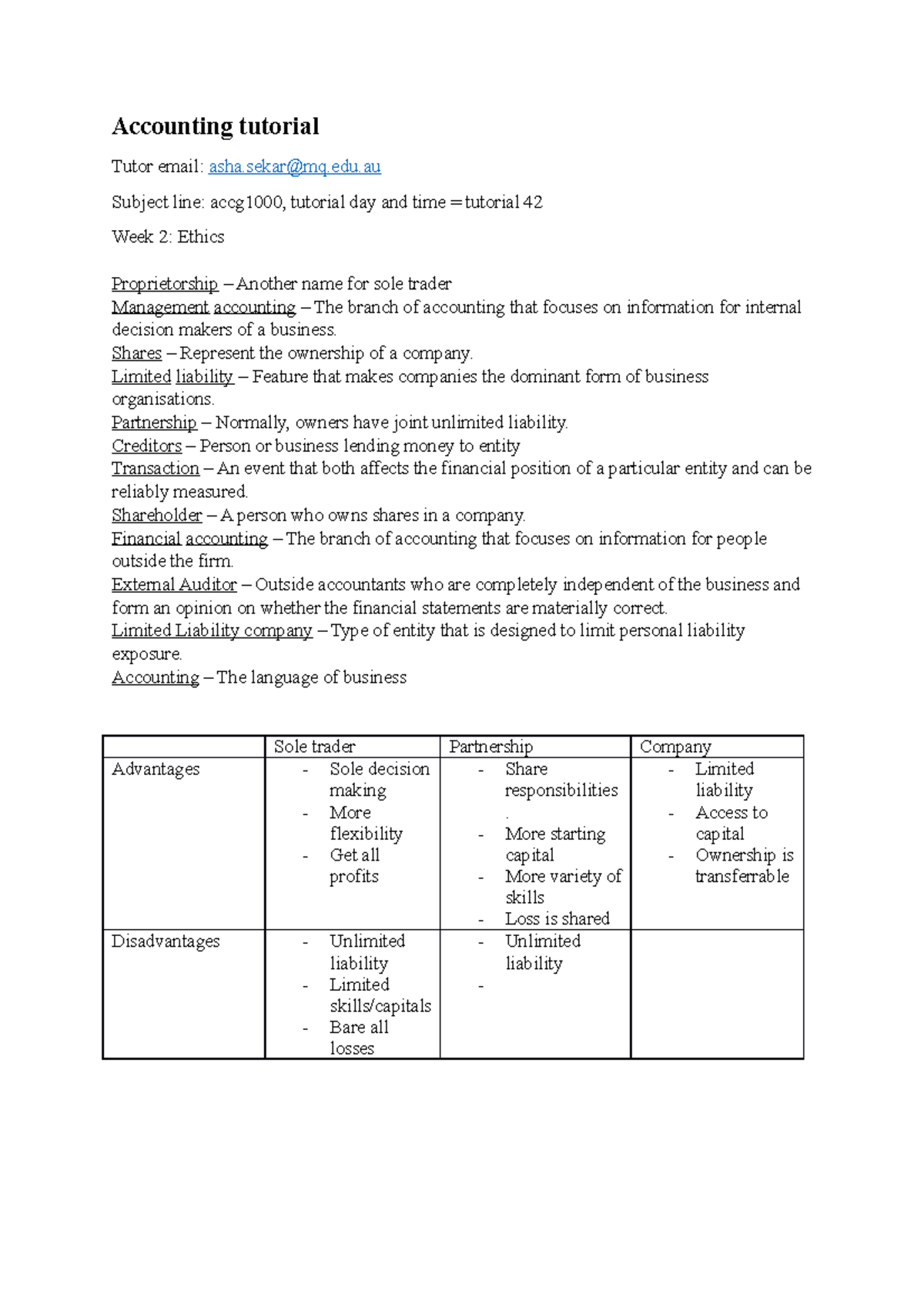 Accounting tutorial - notessssssssssssssssssssss - Accounting tutorial ...
