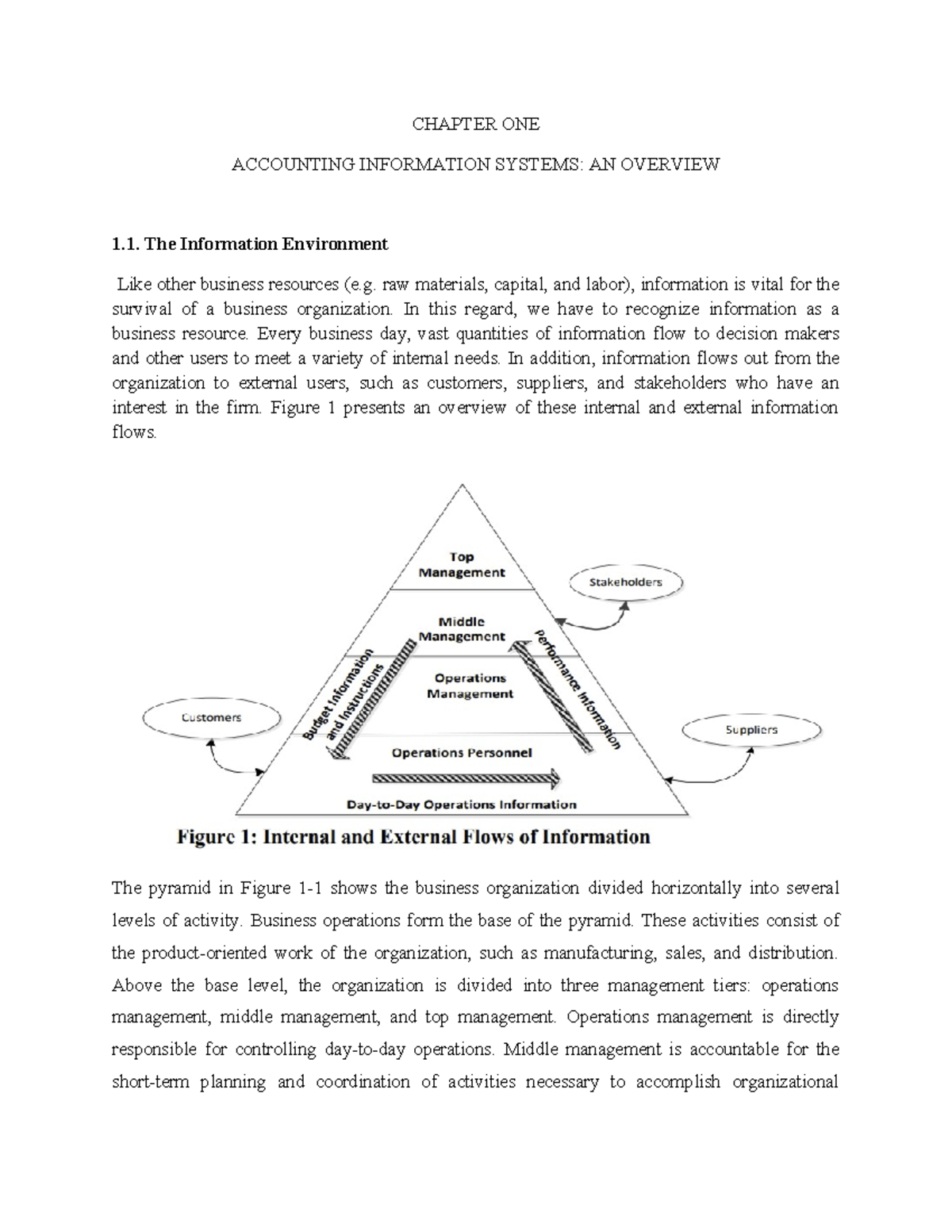 AIS- Lecture NOTE@ - ACCOUNTING INFORMATION SYSTEM - CHAPTER ONE ...