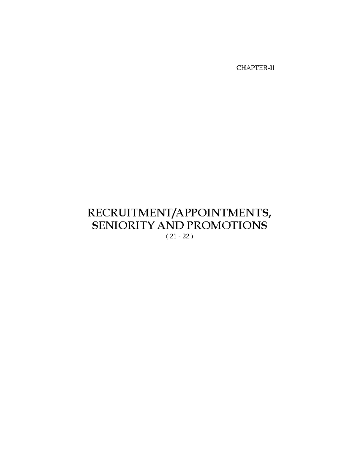 Civil servant rules 1973 recruitmentpromotion and seniority Civil