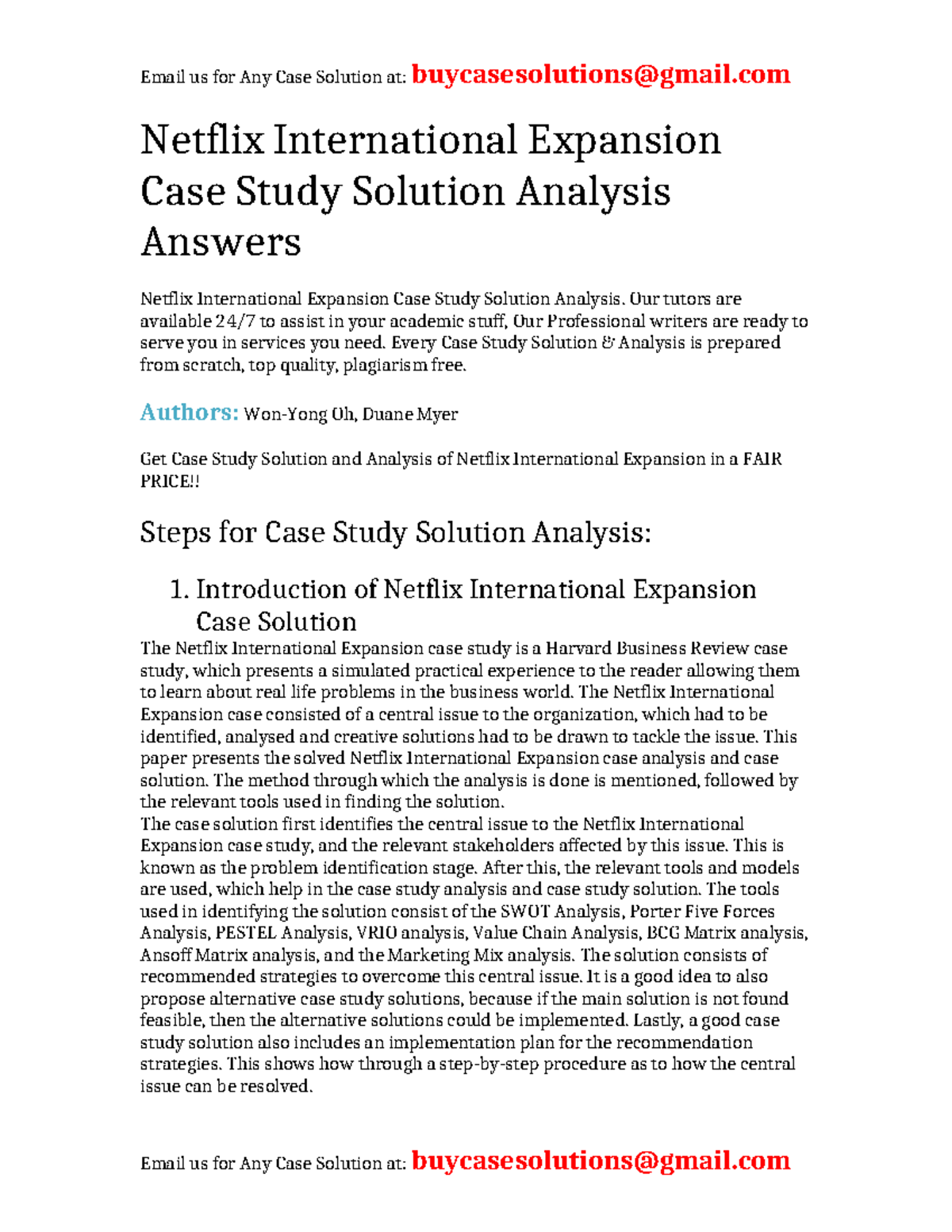 netflix international expansion case study pdf