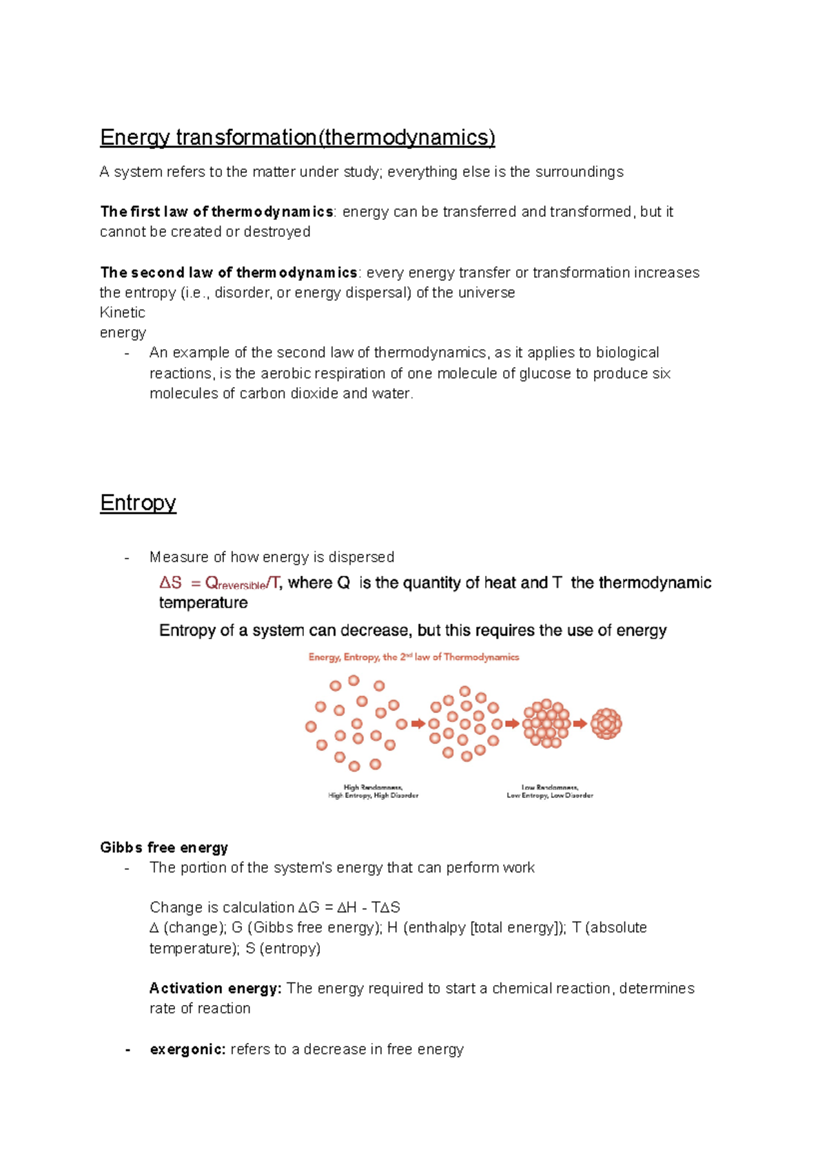 Lecture 2(Ch8-9) - Energy transformation(thermodynamics) A system ...