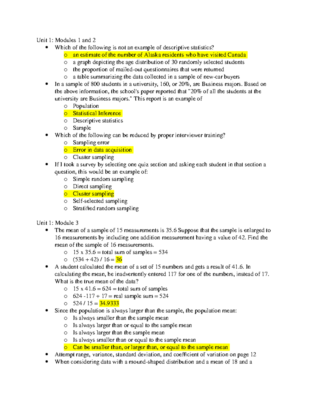 Econ 202 Unit 1 Quizzes - Unit 1: Modules 1 And 2 Which Of The ...