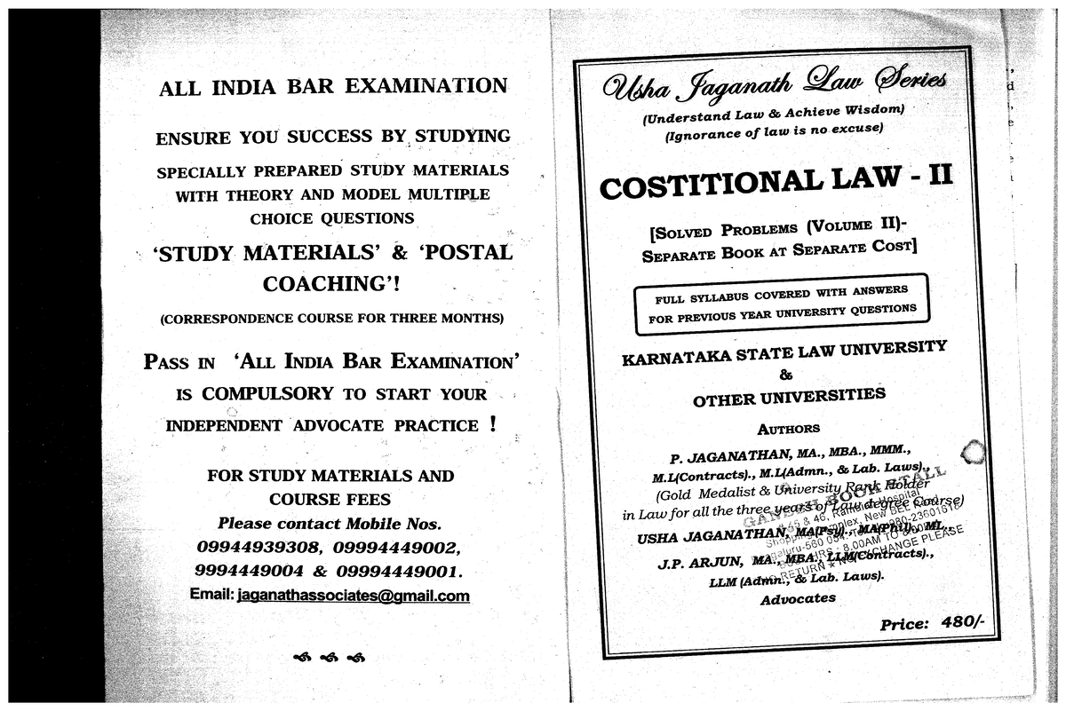 Constitution II - Lecture Notes - Bba Llb - Studocu