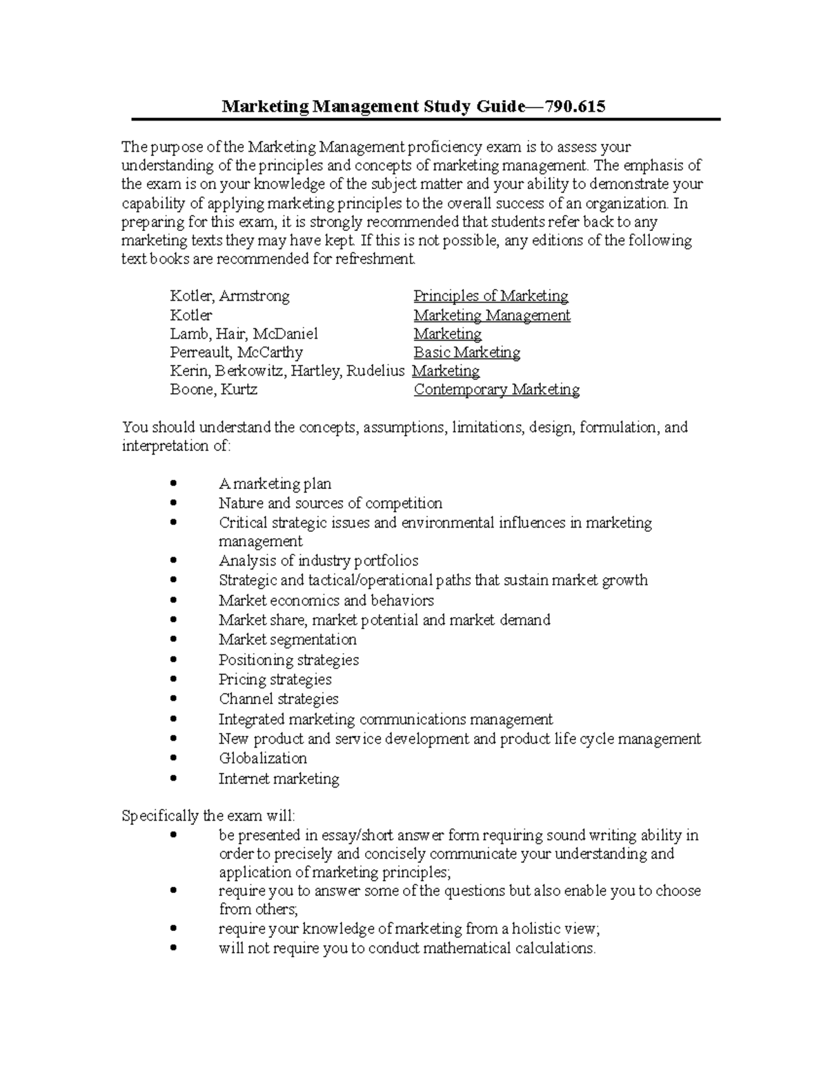 60d86934421873553 c8b456b - Marketing Management Study Guide—790. The ...