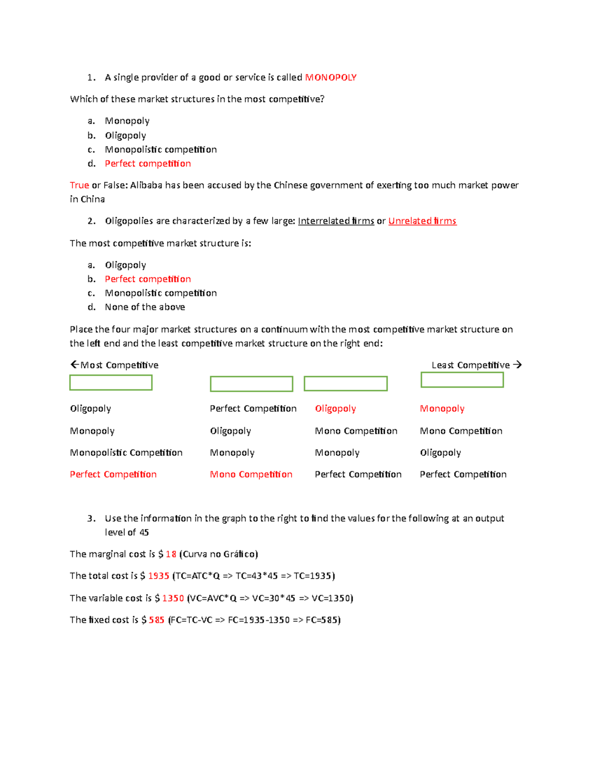 Econ Assig 3 - A single provider of a good or service is called ...